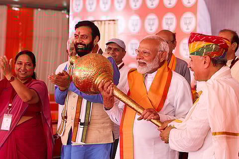 PM campaigns for LS polls in Haryana